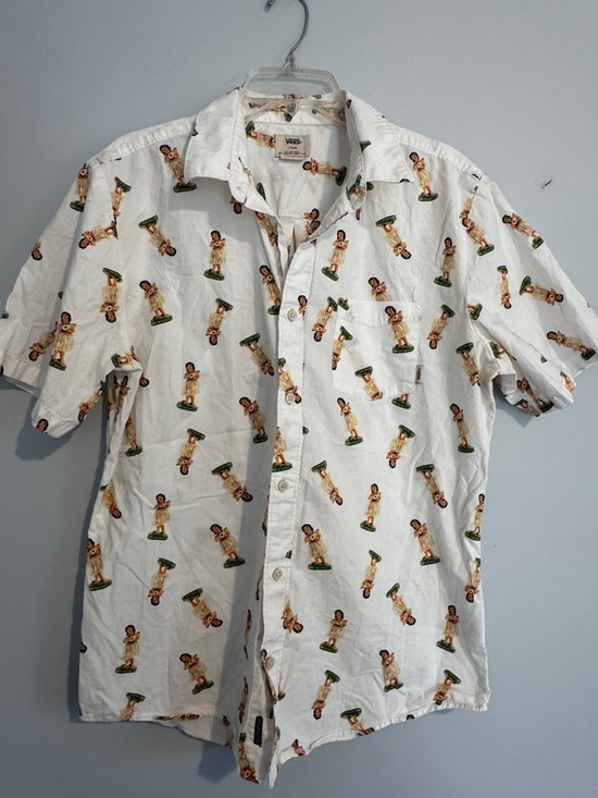 Vans Other - Vans Hula Girl Short Sleeve Button Down Shirt - Large